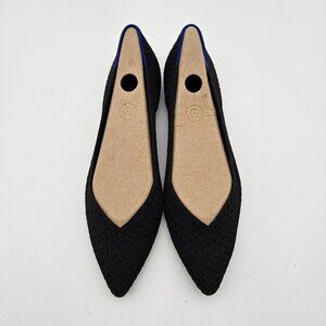 Rothys The Point Black Honeycomb Slip On Flats Womens Sz 8 NEW